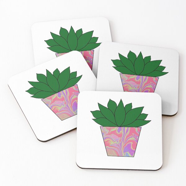 Item preview, Pink Colorful Marbled Succulent designed and sold by blejsart.