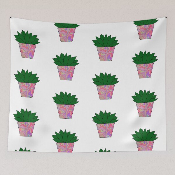 Item preview, Pink Colorful Marbled Succulent designed and sold by blejsart.
