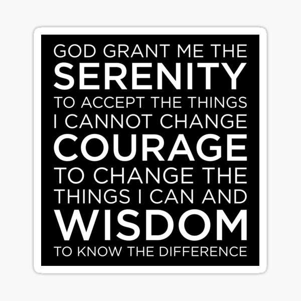 Item preview, Serenity Prayer Black & White - AA NA Addiction Recovery - Alcoholics & Narcotics Anonymous - Sobriety Rehab Print - Sober Art Gift designed and sold by Healthy Mind Art.