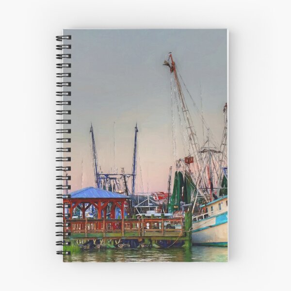 Item preview, Shrimp Boats Shem Creek In Mt. Pleasant, South Carolina designed and sold by CarolRMontoya.