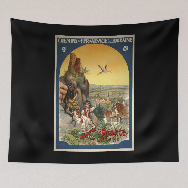 Item preview, ALSACE LORRAINE Alsace vintage travel poster designed and sold by stickart-marek.