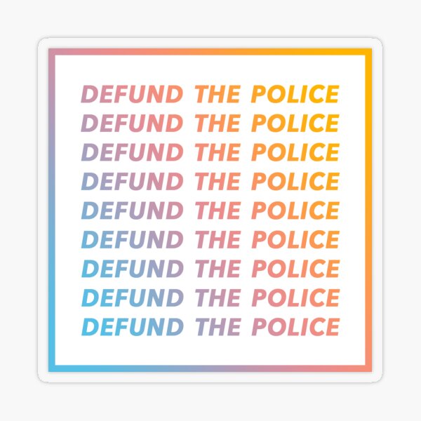 Defund Police Transparent Sticker