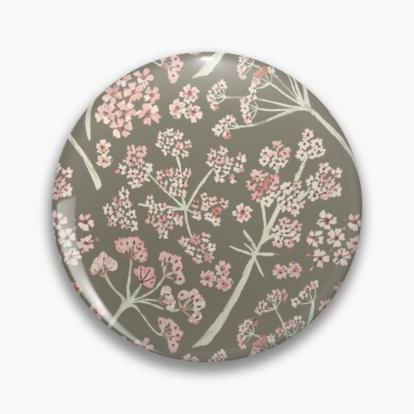 Item preview, Light Pink & Green Watercolor Stem Caraway Floral Pattern designed and sold by StudioPosies.