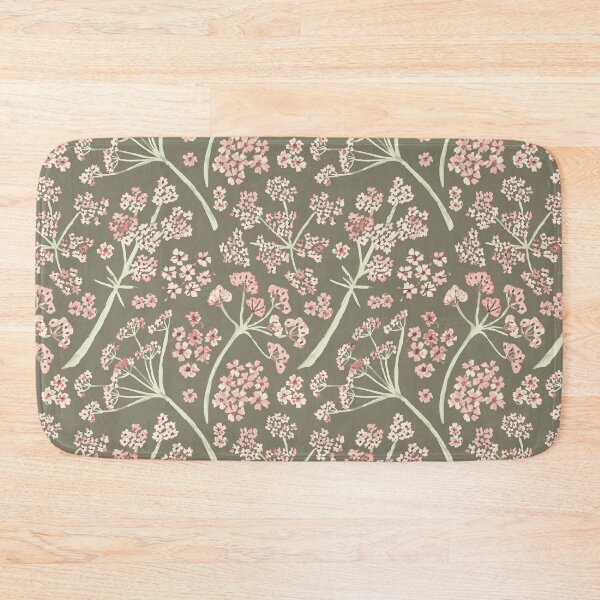 Item preview, Light Pink & Green Watercolor Stem Caraway Floral Pattern designed and sold by StudioPosies.