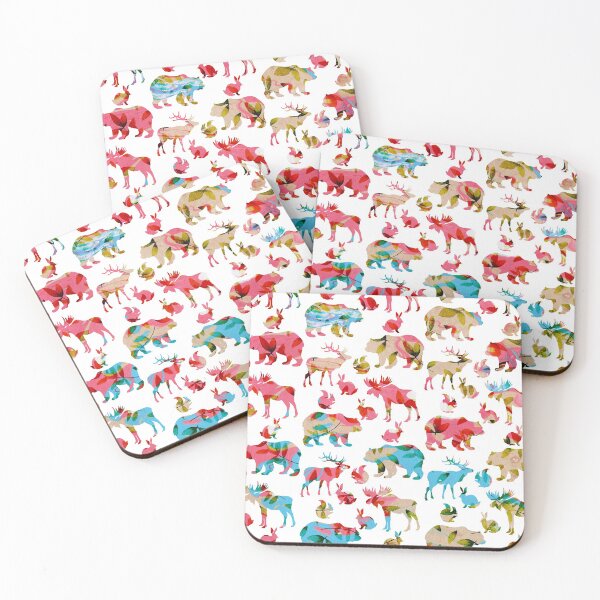 Item preview, Abstract Woodland Animals Print designed and sold by littleprints.