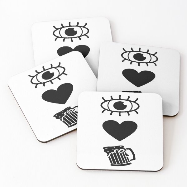 Item preview, Eye love beer alcohol funny designed and sold by Dsigns.