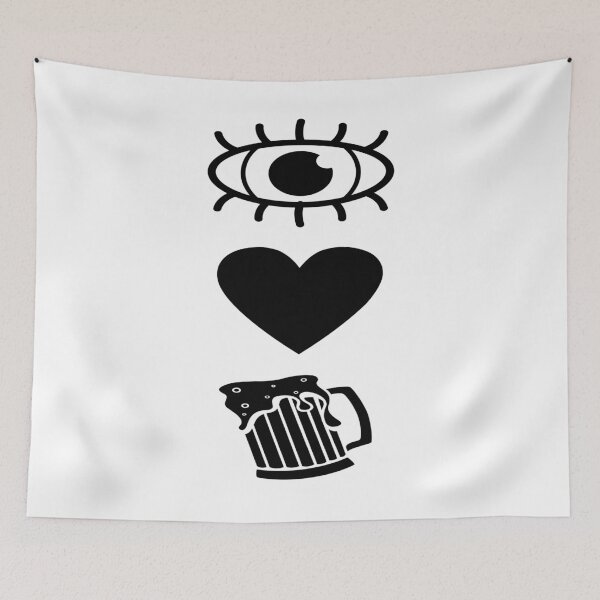 Item preview, Eye love beer alcohol funny designed and sold by Dsigns.