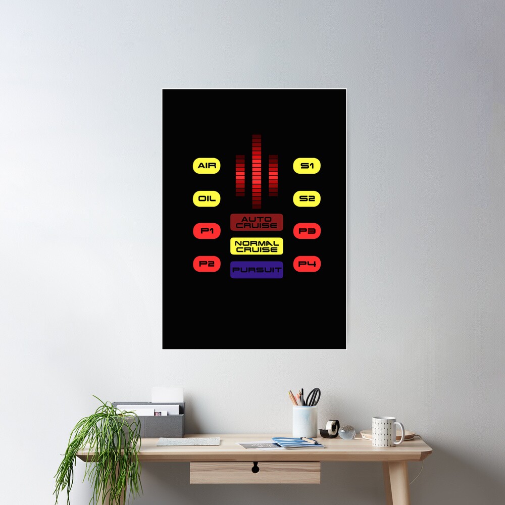 "Knight Rider KITT Car Dashboard Graphic" Poster by Feelmeflow | Redbubble