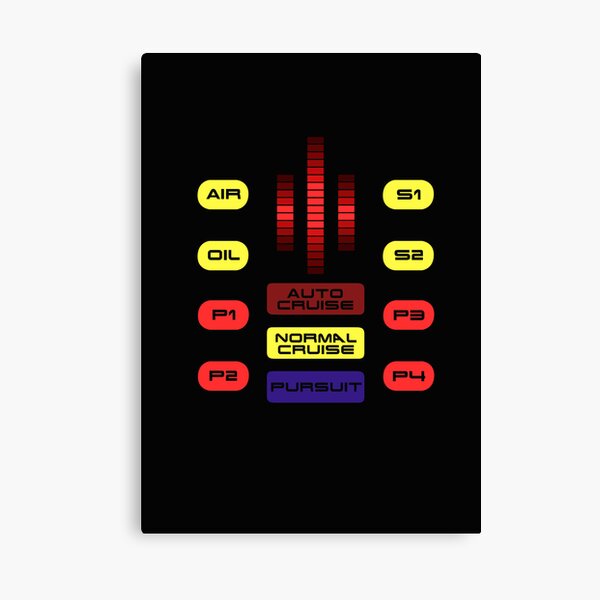 Knight Rider KITT Car Dashboard Graphic Canvas Print