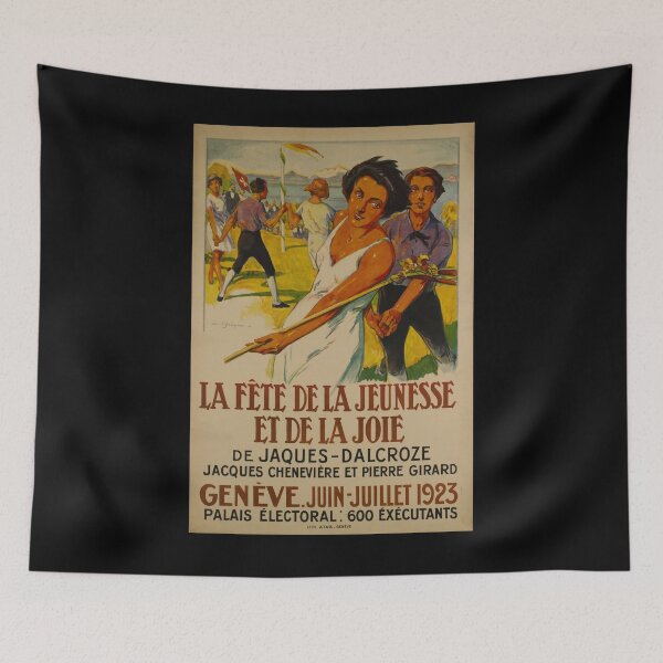 Item preview, La fete de la Jeunesse vintage travel poster designed and sold by stickart-marek.