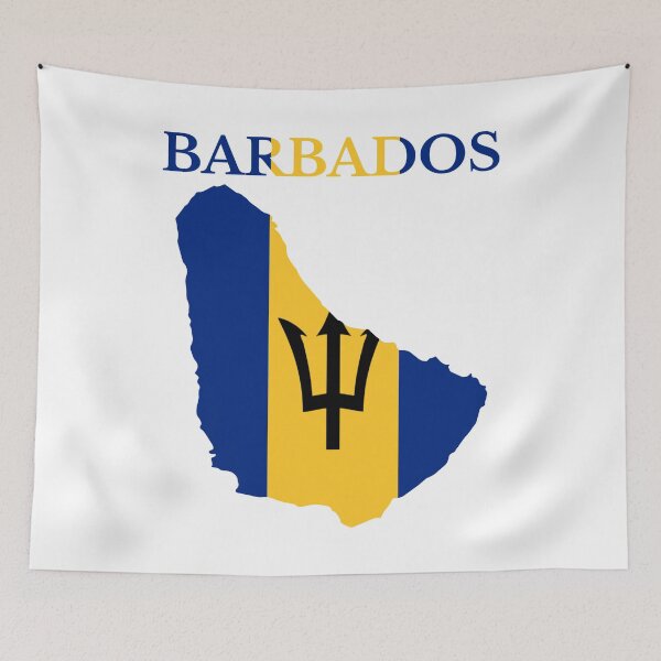Item preview, Barbados Map Flag designed and sold by marosharaf.