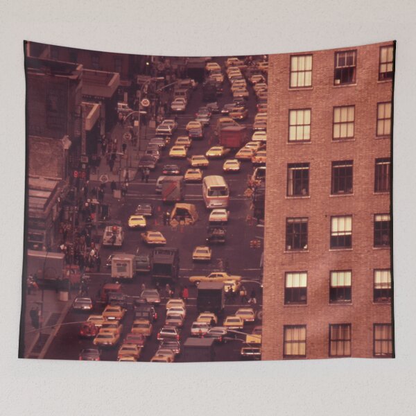 Item preview, Looking Down on Sixth Avenue Traffic at 40th Street (1973) designed and sold by Ouijawedge.