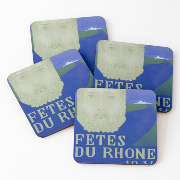 Item preview, Fetes du Rhone vintage travel poster designed and sold by stickart-marek.