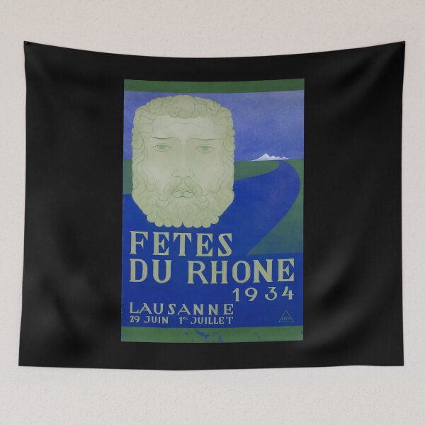 Item preview, Fetes du Rhone vintage travel poster designed and sold by stickart-marek.