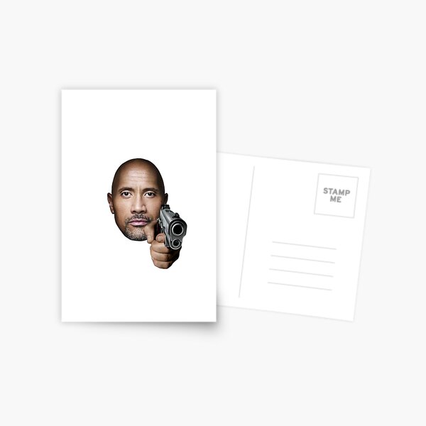 Dwayne The Rock Johnson eyebrow raise meme Postcard for Sale by YKatire