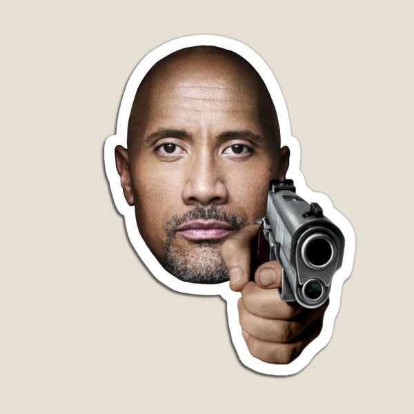 Dwayne The Rock Johnson Eyebrow Raise Magnet for Sale by Shrek46