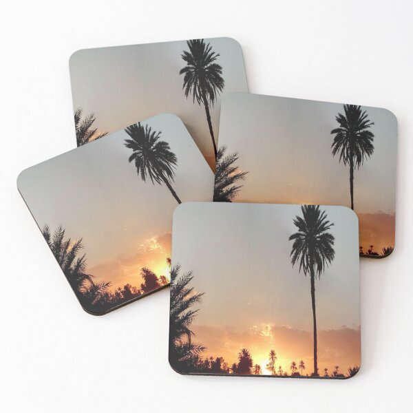 Item preview, A beautiful red sunset with palm and red sky designed and sold by faridman.