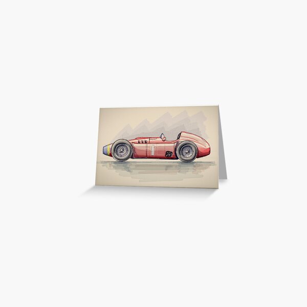 Lancia D50 - Digital Painting Greeting Card
