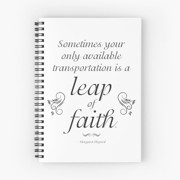 Item preview, Sometimes Your Only Available Transportation is a Leap of Faith Quote in Simple Black and White designed and sold by Kristen Glanzmann.