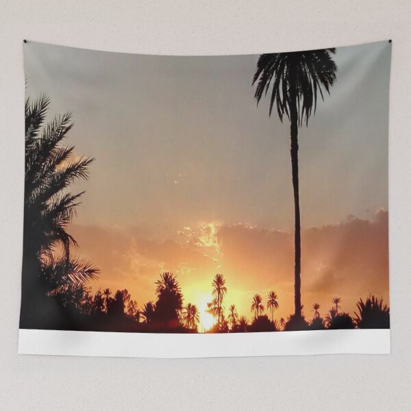 Item preview, A beautiful red sunset with palm and red sky designed and sold by faridman.
