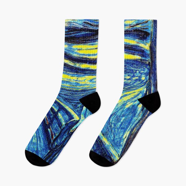 Item preview, Edvard Munch's Painting Scream done in Van Gogh's Starry Night Colors for a Interesting Change designed and sold by treeoflifeshop.
