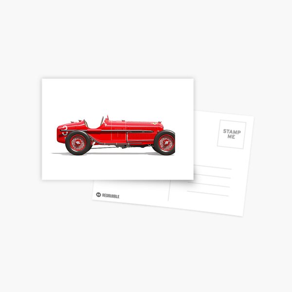 Alfa Romeo P3 - Side Profile Postcard