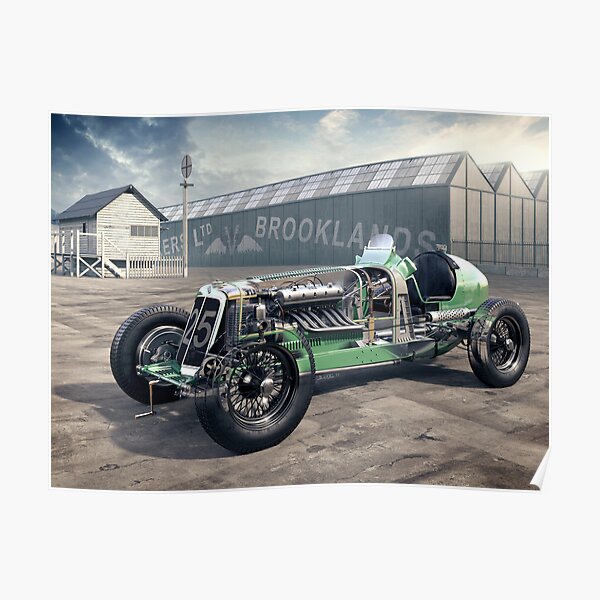 E.R.A. Cutaway Illustration - Brooklands Poster