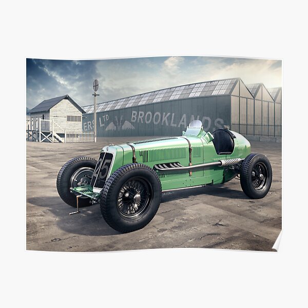 E.R.A. illustration - Brooklands Poster