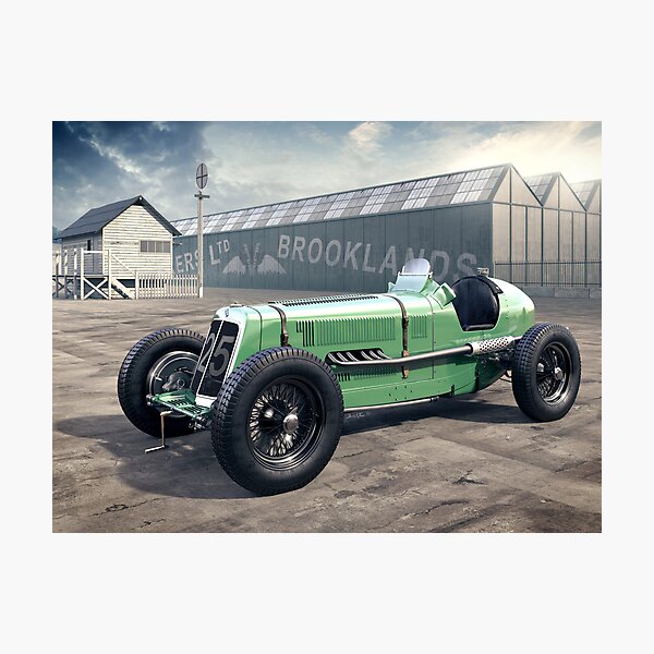 E.R.A. illustration - Brooklands Photographic Print
