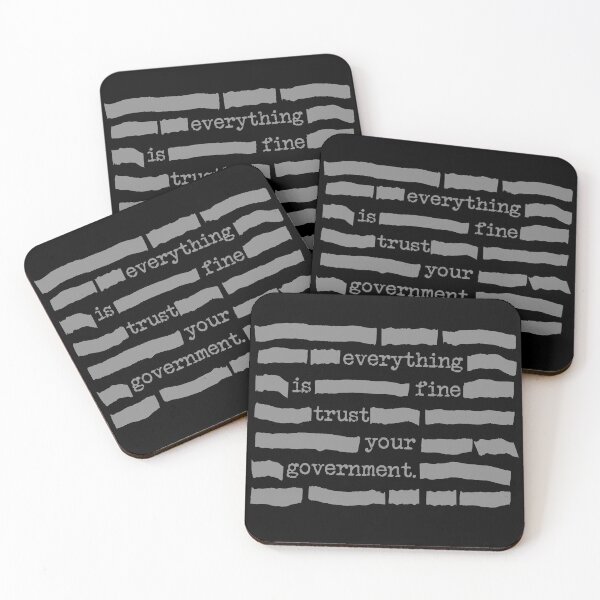 Item preview, Everything Is Fine. Trust Your Government. Deep State Redatacted Conspiracy Theory Gift designed and sold by NatIntrovertSoc.