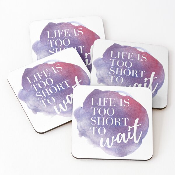 Item preview, Life is Too Short to Wait Purple Watercolor Motivational Quote Affirmation designed and sold by ArianaDagan.