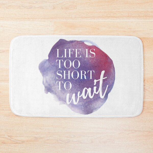 Item preview, Life is Too Short to Wait Purple Watercolor Motivational Quote Affirmation designed and sold by ArianaDagan.