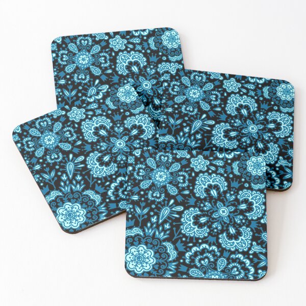 Item preview, Blue Ornate Floral Pattern designed and sold by ryaneliz91.