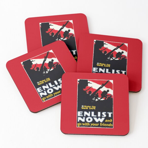 Item preview, Make the World Safe - Enlist Now And Go With Your Friends - 1917 designed and sold by warishellstore.
