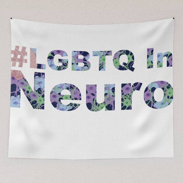 Item preview, #LGBTQInNeuro designed and sold by ArtsySciTi.