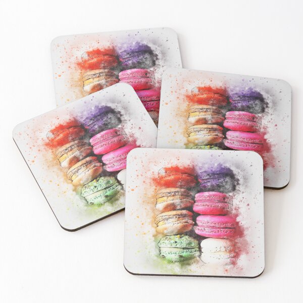Item preview, French macaroons watercolour designed and sold by coolkatia.