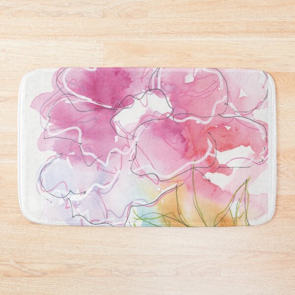 Item preview, Line and wash pink flower bouquet designed and sold by AnissaF.