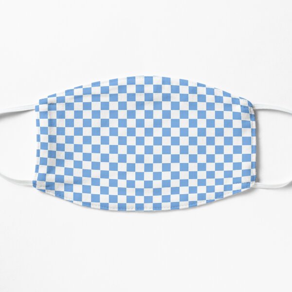 Carolina Blue checkerboard Mask