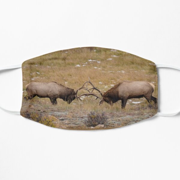 Battle of Two Bull Elks Flat Mask