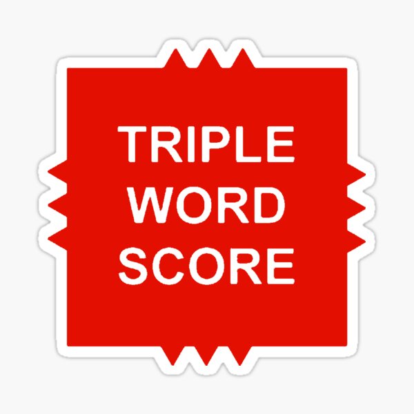 Triple Word Score Scrabble Sticker Sticker By Micvwords Redbubble Triple Word Score Scrabble Sticker Sticker By Micvwords Redbubble