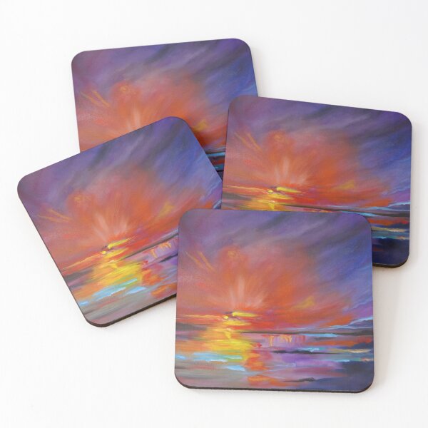 Item preview, Red Skyscape  The deep red sun sinks into the Pacific ocean and sets over the Hawaiian Islands near the beach. designed and sold by jennyleeandjim.