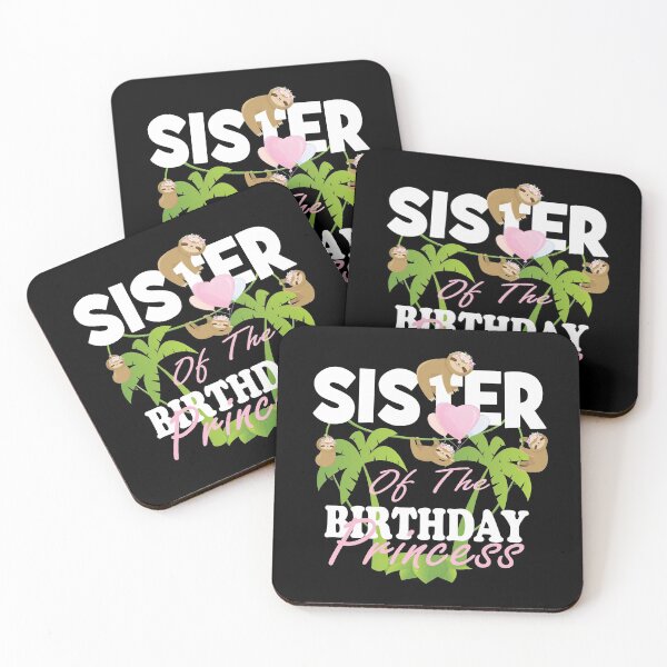 Item preview, Sister Of The Birthday Princess Sloth Girl B-Day Party graphic designed and sold by Grabitees.