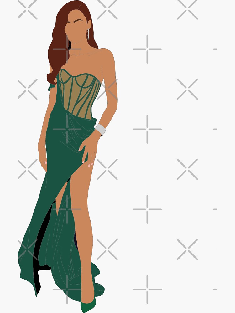 green emerald velvet dress Honey Couture ZENDAYA Emerald Green Satin Corset Bustier Leg Split For main image 1