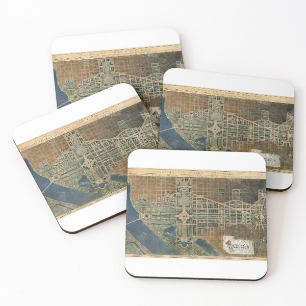 Item preview, aerial drawing of turn of the century Washington designed and sold by serene-dad.