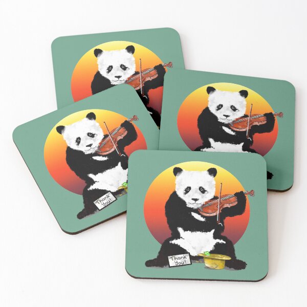 Item preview, Panda Bear Playing a Violin designed and sold by piedaydesigns.