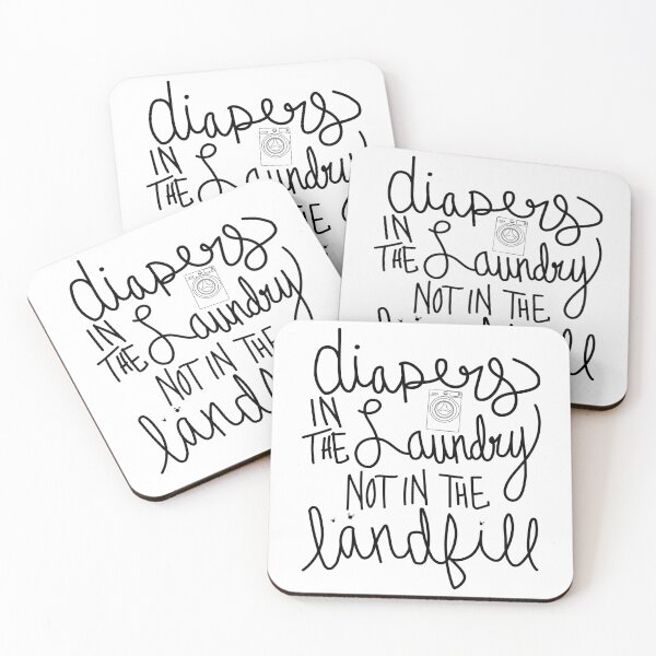 Item preview, Diapers in the Laundry, Not in the Landfill - Black designed and sold by Becki Sturgeon.