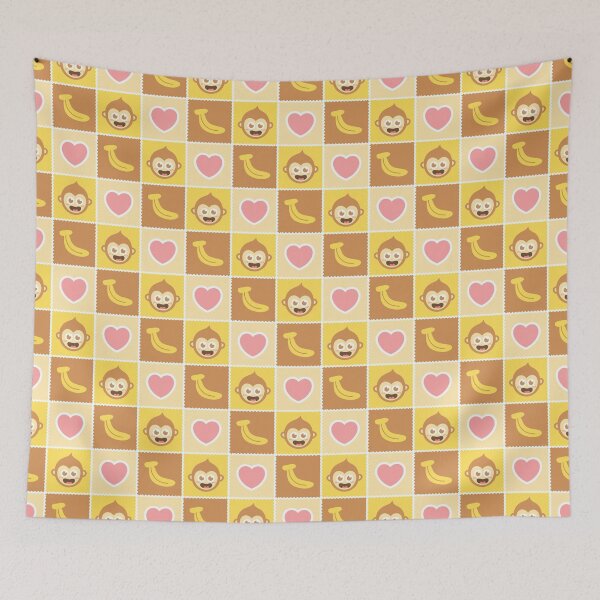 Item preview, Cute Monkey and Banana Pattern designed and sold by rustydoodle.