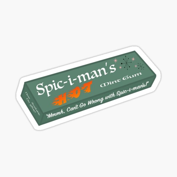 Spic-i-man's Hot Mint Gum Sticker