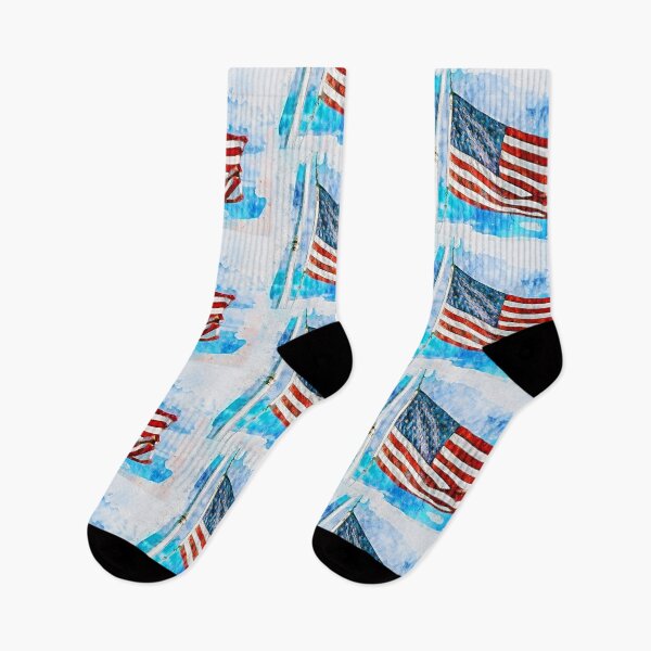 Item preview, AMERICA STARS & STRIPES WATERCOLOR FLAG Face Mask designed and sold by walkingrock.