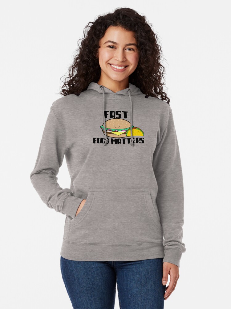 Thumbnail 2 of 5, Lightweight Hoodie, FAST FOOD MATTERS designed and sold by ethosessential.